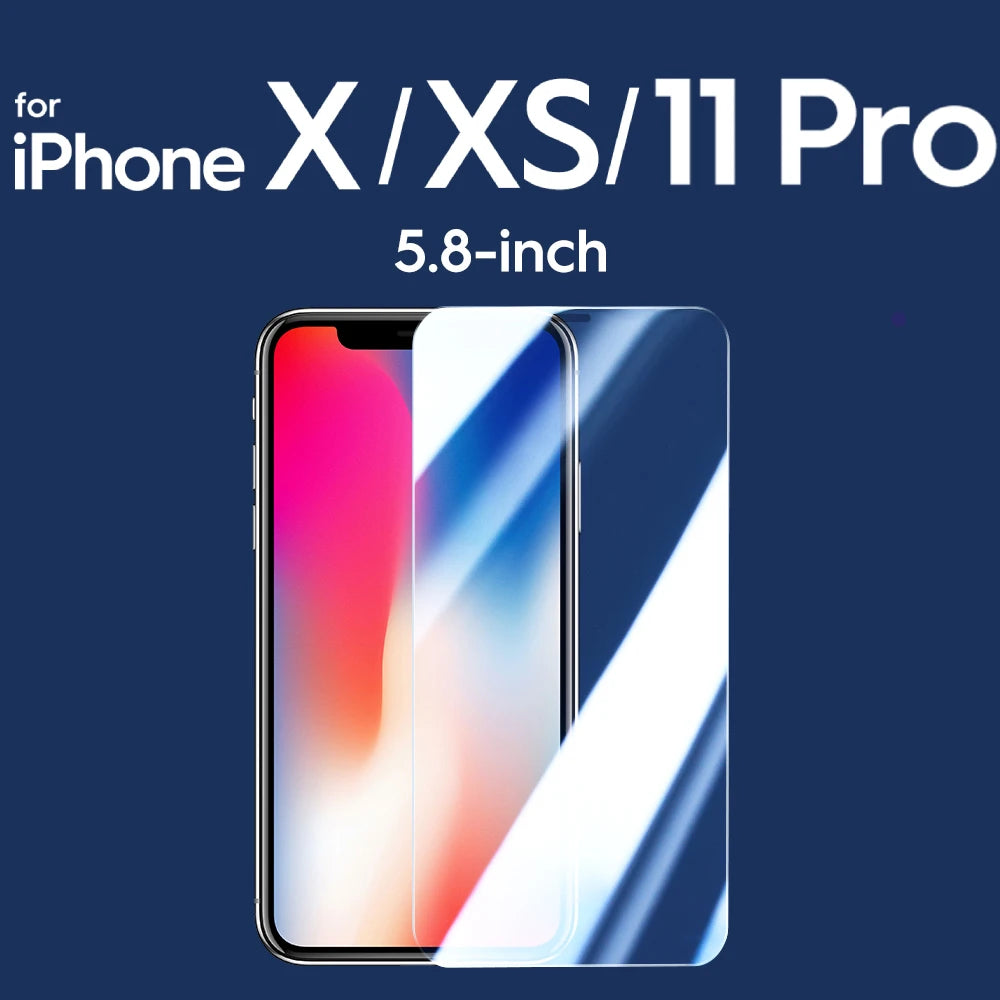 2PCS Screen Protector for iPhone 16 Pro Max 15 Pro 15 14 13 12 Tempered Glass 9H HD Front Film for iPhone 16