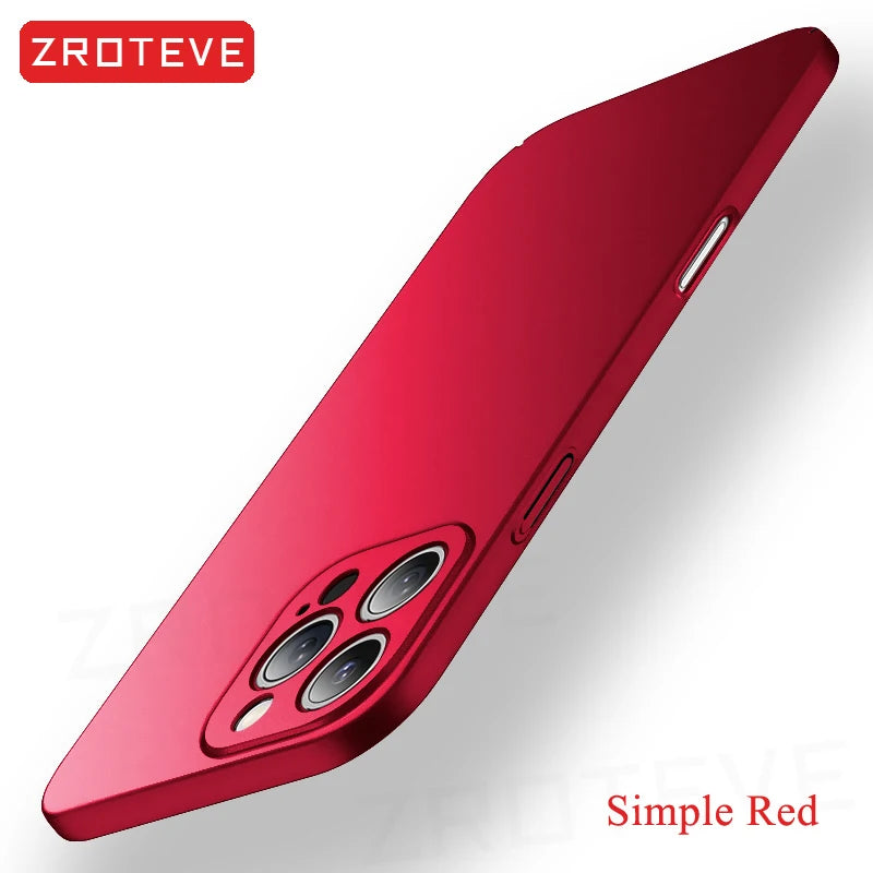 For iPhone 16 16e 15 14 13 12 11 Pro Max  Slim Matte Hard PC Cover For iPhone13 Mini iPhone16 Plus SE2 SE 2022 Phone Case