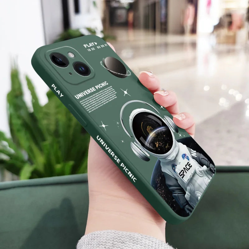Astronaut Angel Phone Case For iPhone 16 16e 15 14 13 12 11 Pro MaCMZBYTPG16x Mini X XR XS MAX Plus Cover