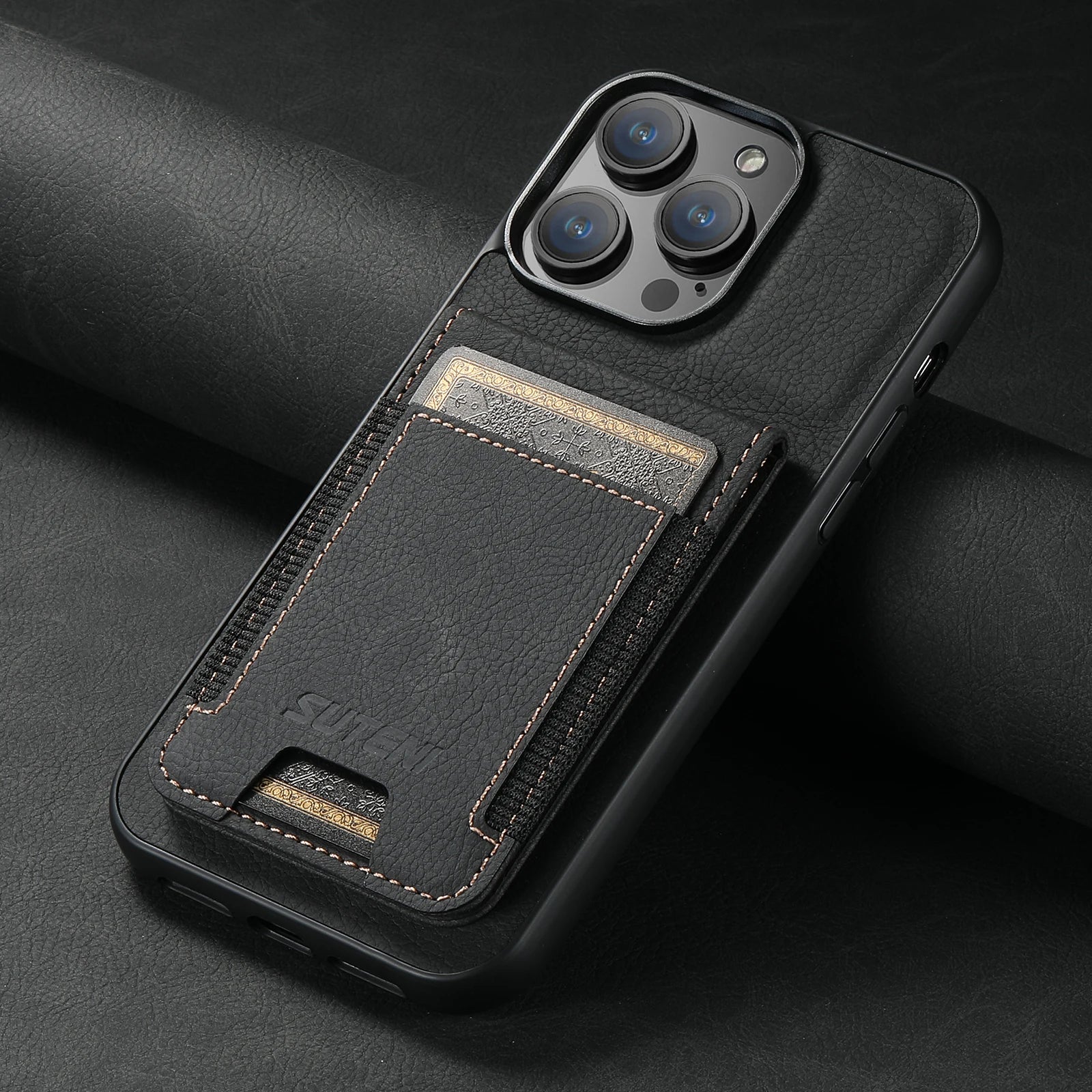 Luxury Leather Magnet Card Holder Phone Case Flip Wallet Kickstand Cover For iPhone 16 15 14 13 12 11 Pro Plus Max