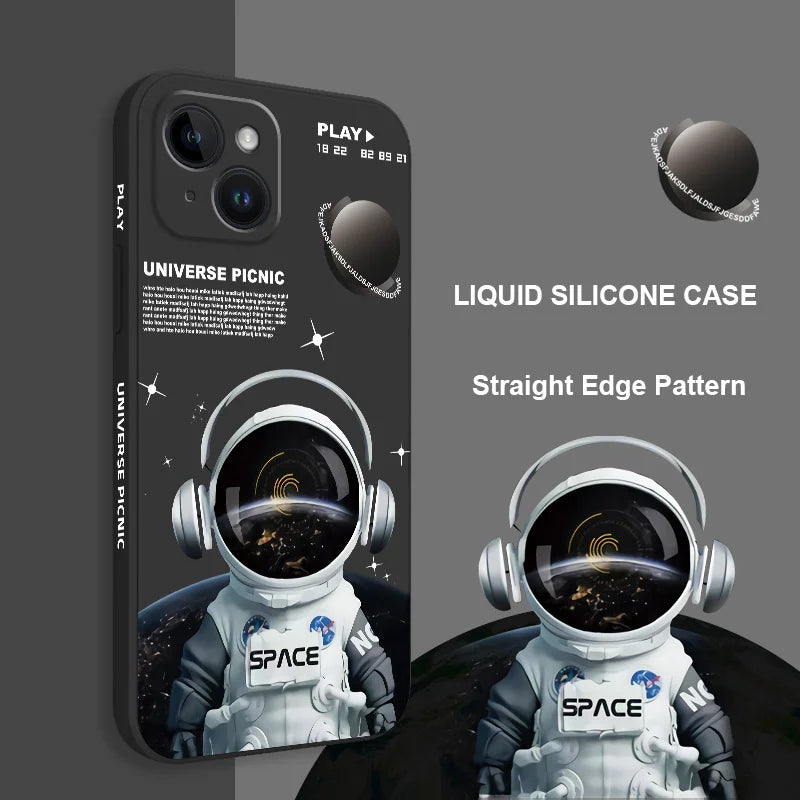 Astronaut Angel Phone Case For iPhone 16 16e 15 14 13 12 11 Pro MaCMZBYTPG16x Mini X XR XS MAX Plus Cover