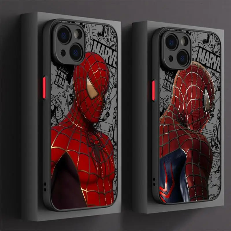 Spider-Man Venom Cover Phone Case for iPhone 11 12 Mini 13 14 16 15 Pro 15 16 Pro Max Matte Hard Shell