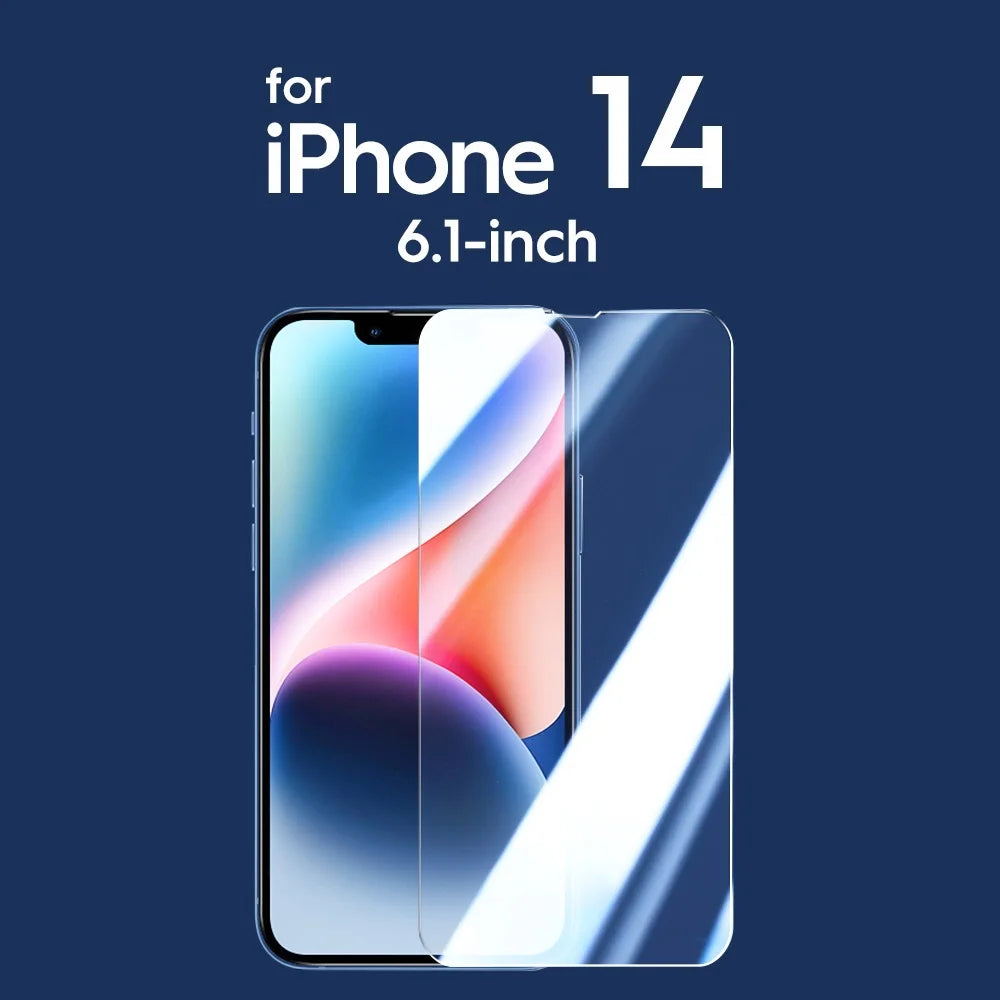 2PCS Screen Protector for iPhone 16 Pro Max 15 Pro 15 14 13 12 Tempered Glass 9H HD Front Film for iPhone 16