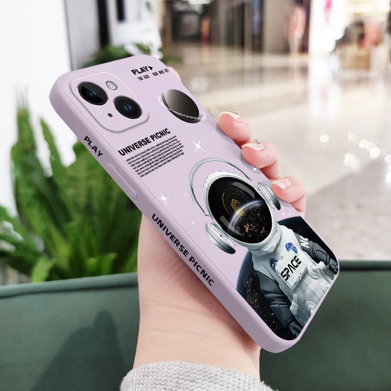 Astronaut Angel Phone Case For iPhone 16 16e 15 14 13 12 11 Pro MaCMZBYTPG16x Mini X XR XS MAX Plus Cover
