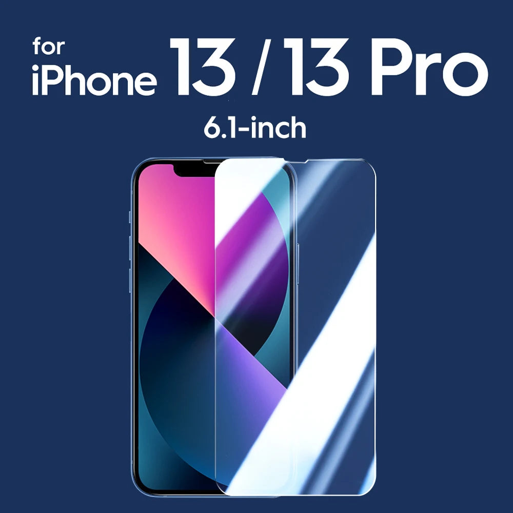 2PCS Screen Protector for iPhone 16 Pro Max 15 Pro 15 14 13 12 Tempered Glass 9H HD Front Film for iPhone 16