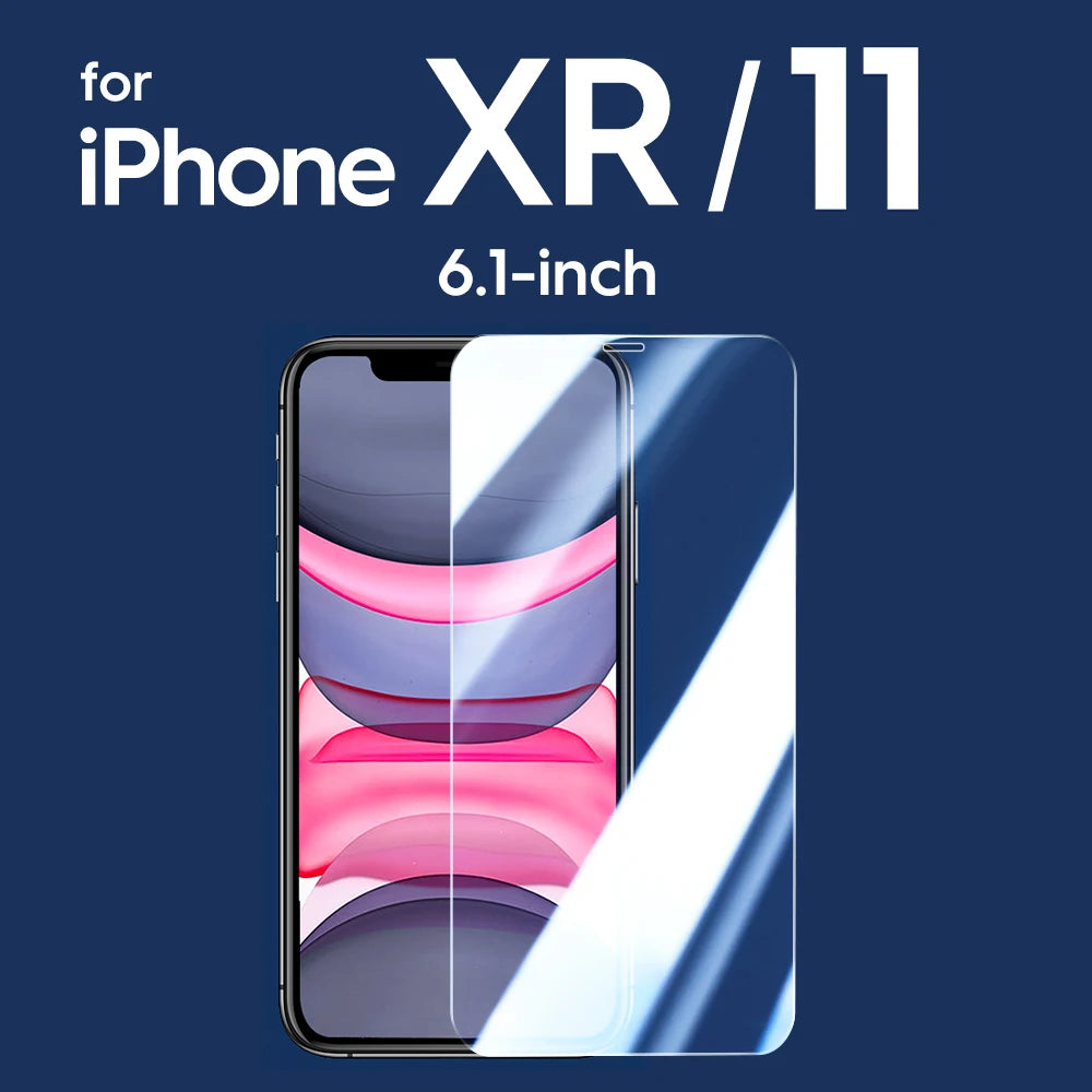 2PCS Screen Protector for iPhone 16 Pro Max 15 Pro 15 14 13 12 Tempered Glass 9H HD Front Film for iPhone 16