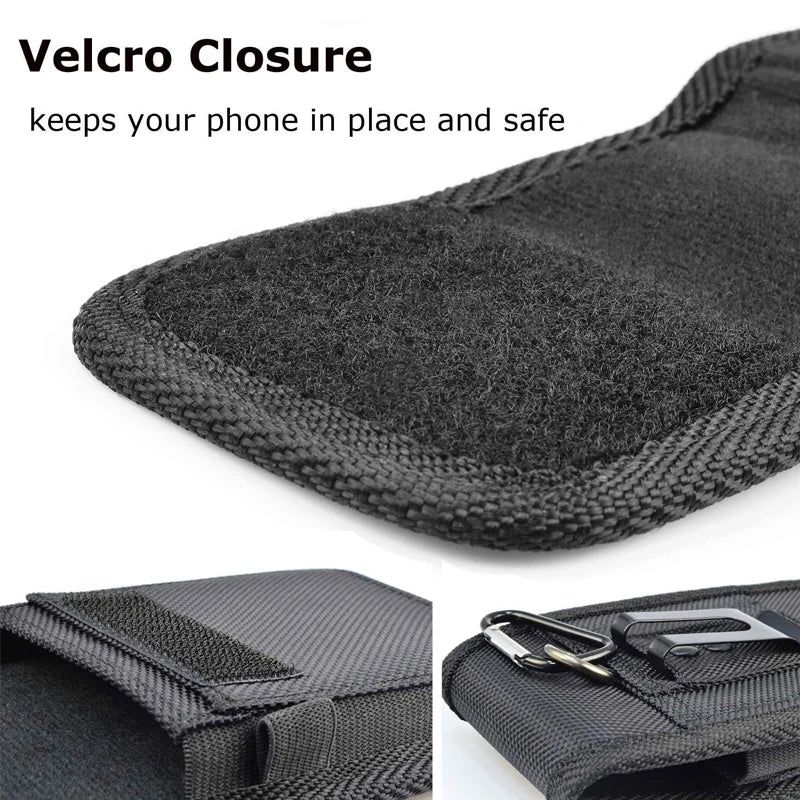 Mobile Phone Bag Belt Clip Waist Phone Pouch for 3.5-6.3 Inch Oxford Cover Bags for iphone 12 11 pro SE 2020 8 7 6 plus Samsung