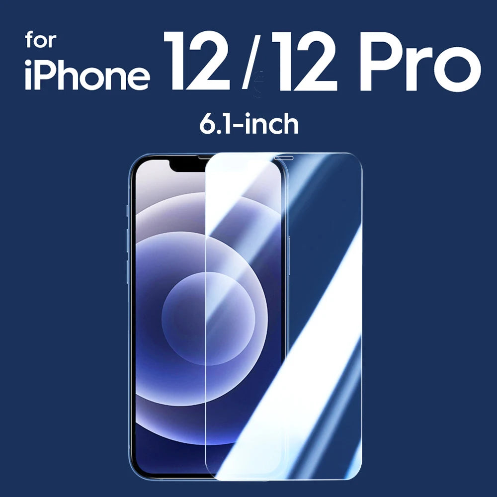 2PCS Screen Protector for iPhone 16 Pro Max 15 Pro 15 14 13 12 Tempered Glass 9H HD Front Film for iPhone 16