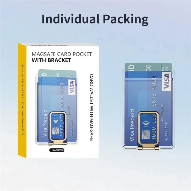 Clear Magnetic Card Holder Wallet Case For Magsafe iPhone 15 16 14 13 12 Pro Max Samsung S24 S23 Ultra Macsafe Card Slots Pocket