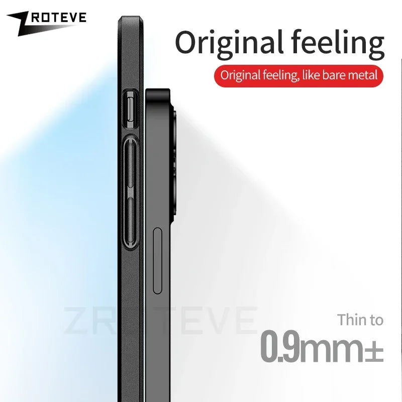 For iPhone 16 15 14 13 12 11 Pro Max Case  Luxury Slim Frosted Hard PC Cover On iPhone16 Plus iPhone12 Mini Phone Cases
