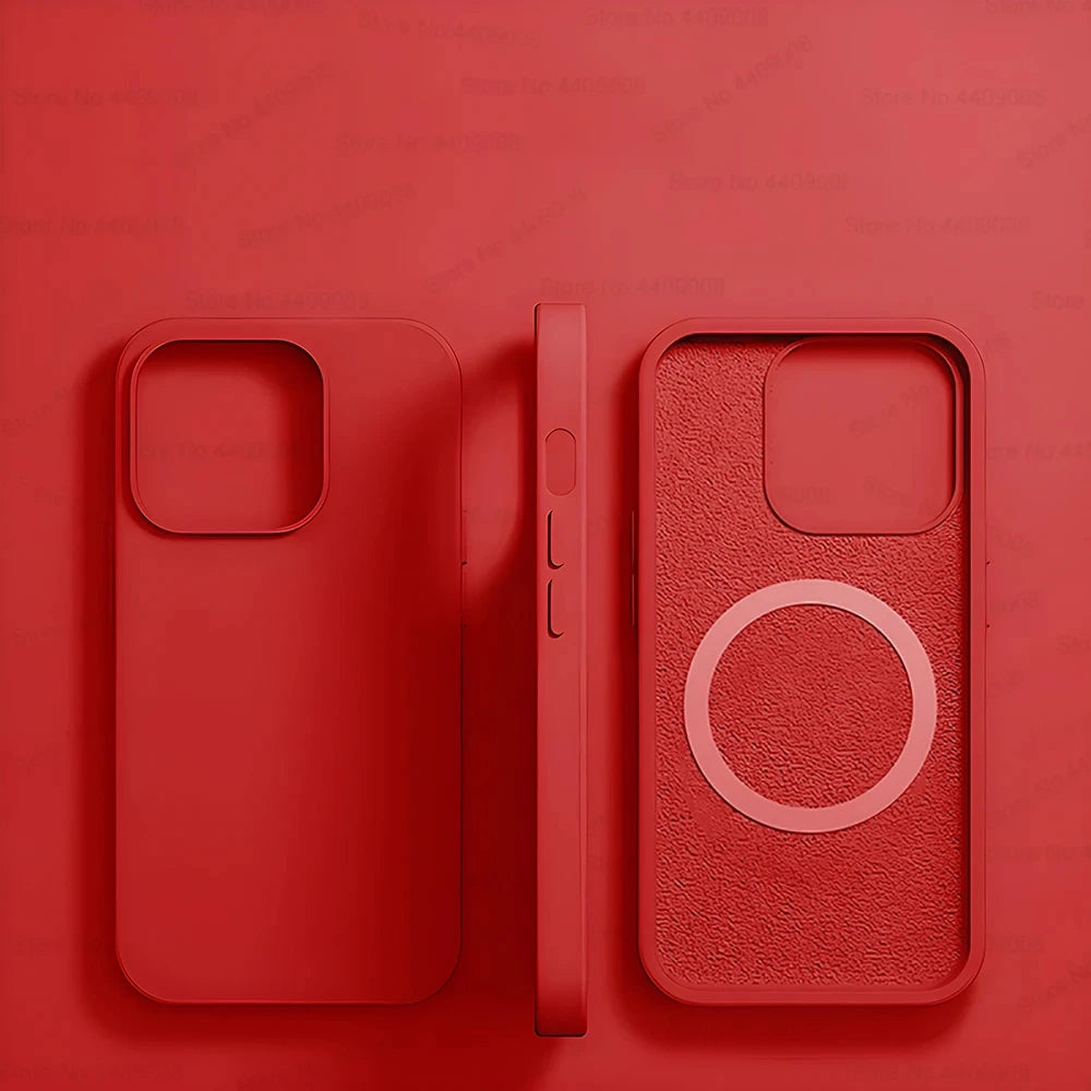 For Magsafe Liquid Silicone Magnetic Case For iPhone 16 15 13 12 11 14 Pro Max 16 Plus Wireless Charging Shockproof Accessories