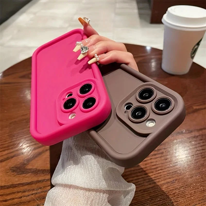 Luxury Candy Color Silicone Case For iPhone 11 13 12 14 15 16 Pro Max 15 Pro XS XR XS Max 7 8 PLUS 16E SE 2022 Shockproof Cover