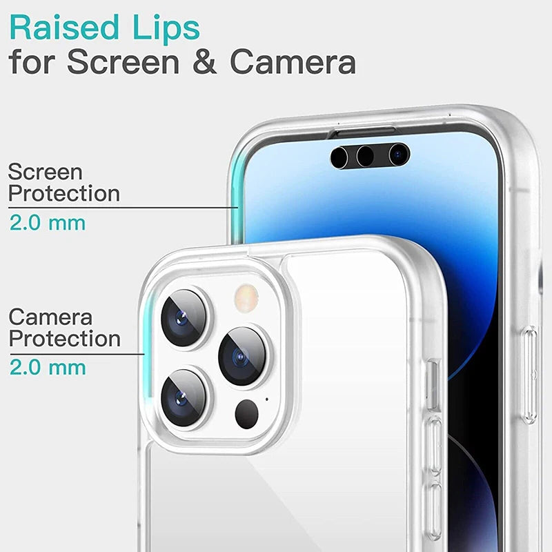 360 Full Body PC+TPU Shockproof Protective Case Cover For iPhone 14 15 16 Pro max 13 12 11 X XS XR 7 8 Plus SE 2020