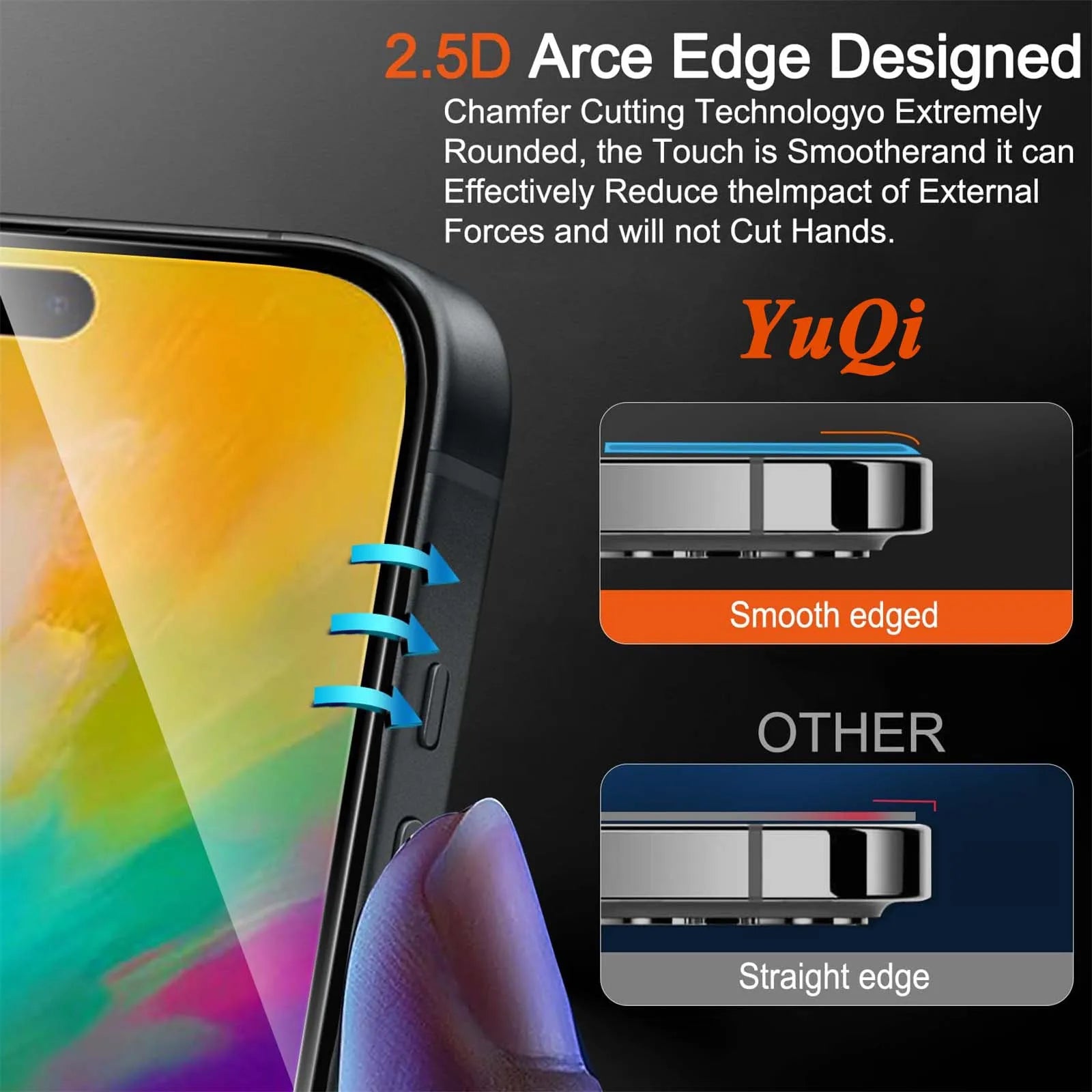 Screen Protector For iPhone 16 Pro 6.3 inch, Tempered Glass HD Crystal  9H Anti Scratch Case Friendly Mica High Aluminum