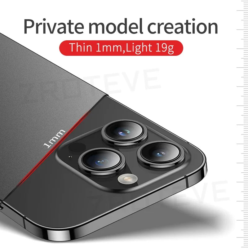 For iPhone16 Pro Max Case  Luxury Slim Matte Hard PC Cover For iPhone 16 15 14 11 12 13 Mini iPhone15 Plus SE Phone Cases