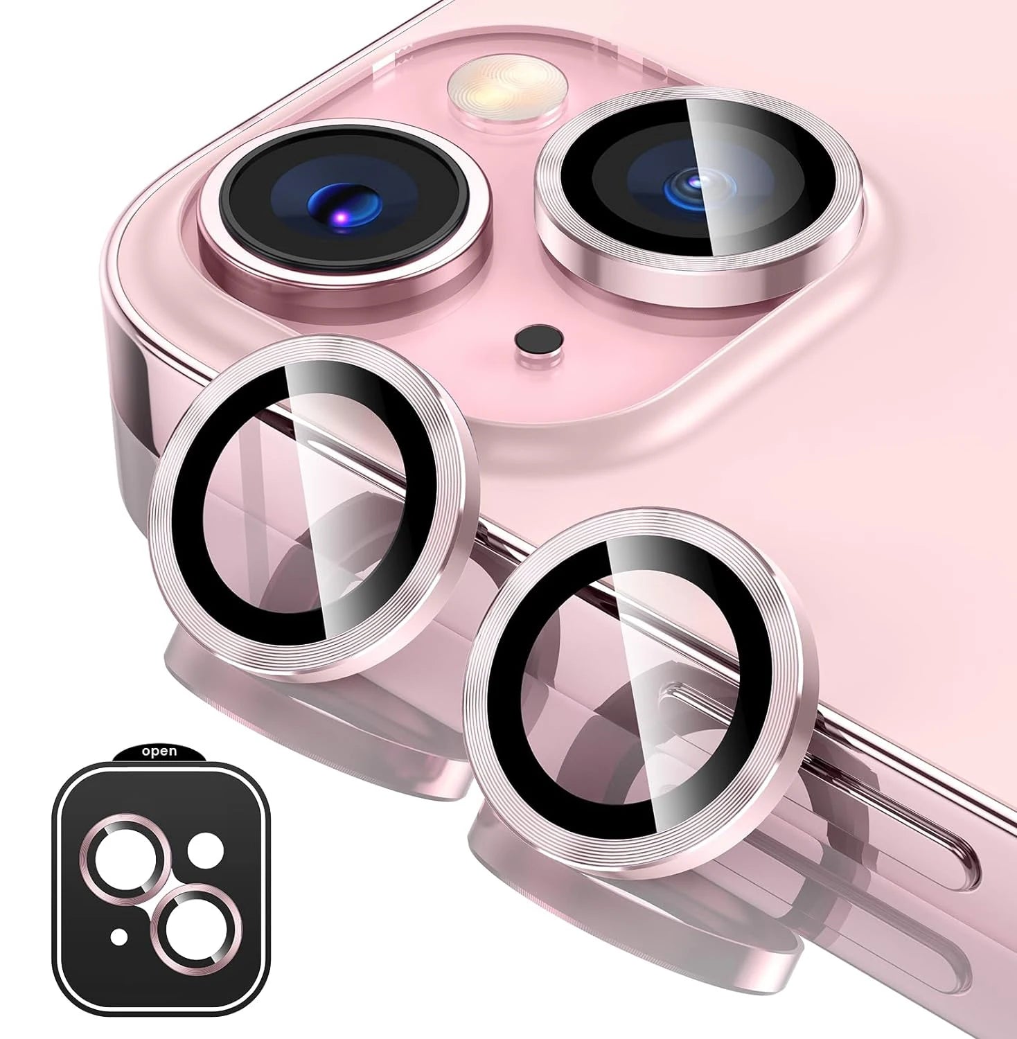 Titanium Tempered Glass Camera Lens Protector Cover For iPhone 16 15 Pro Max 14 Plus 13 Mini 12 11 15Pro 14Pro Phone Accessories