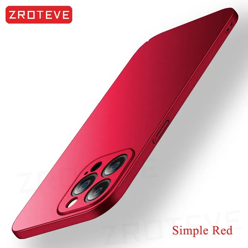 For iPhone16 Pro Max Case  Luxury Slim Matte Hard PC Cover For iPhone 16 15 14 11 12 13 Mini iPhone15 Plus SE Phone Cases