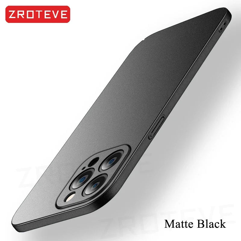 For iPhone16 Pro Max Case  Luxury Slim Matte Hard PC Cover For iPhone 16 15 14 11 12 13 Mini iPhone15 Plus SE Phone Cases