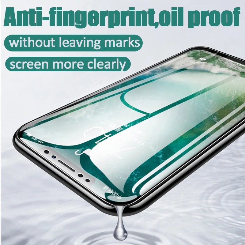 5PCS Full Cover Hydrogel Film for iPhone 11 12 13 14 15 16 Pro Max 12 Mini X Xr Xs Screen Protector for iPhone 7 8 Plus SE 2022