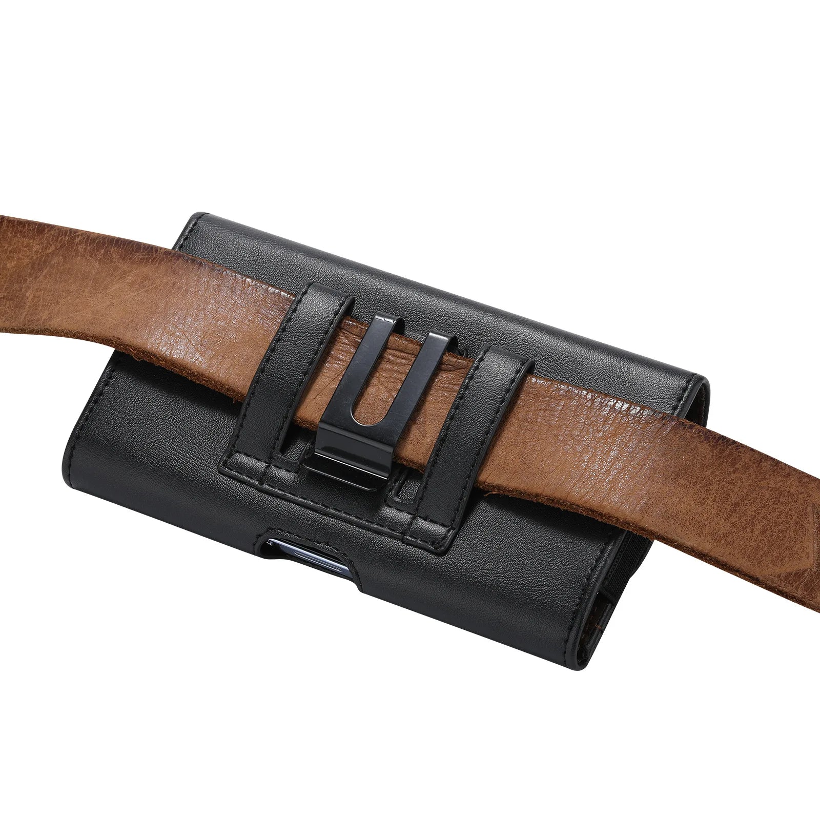Universal Leather Phone Holster Belt Case Mobile Phone Bag For iPhone 14 13 Samsung Huawei Xiaomi Men Waist Bag Pouch Pack