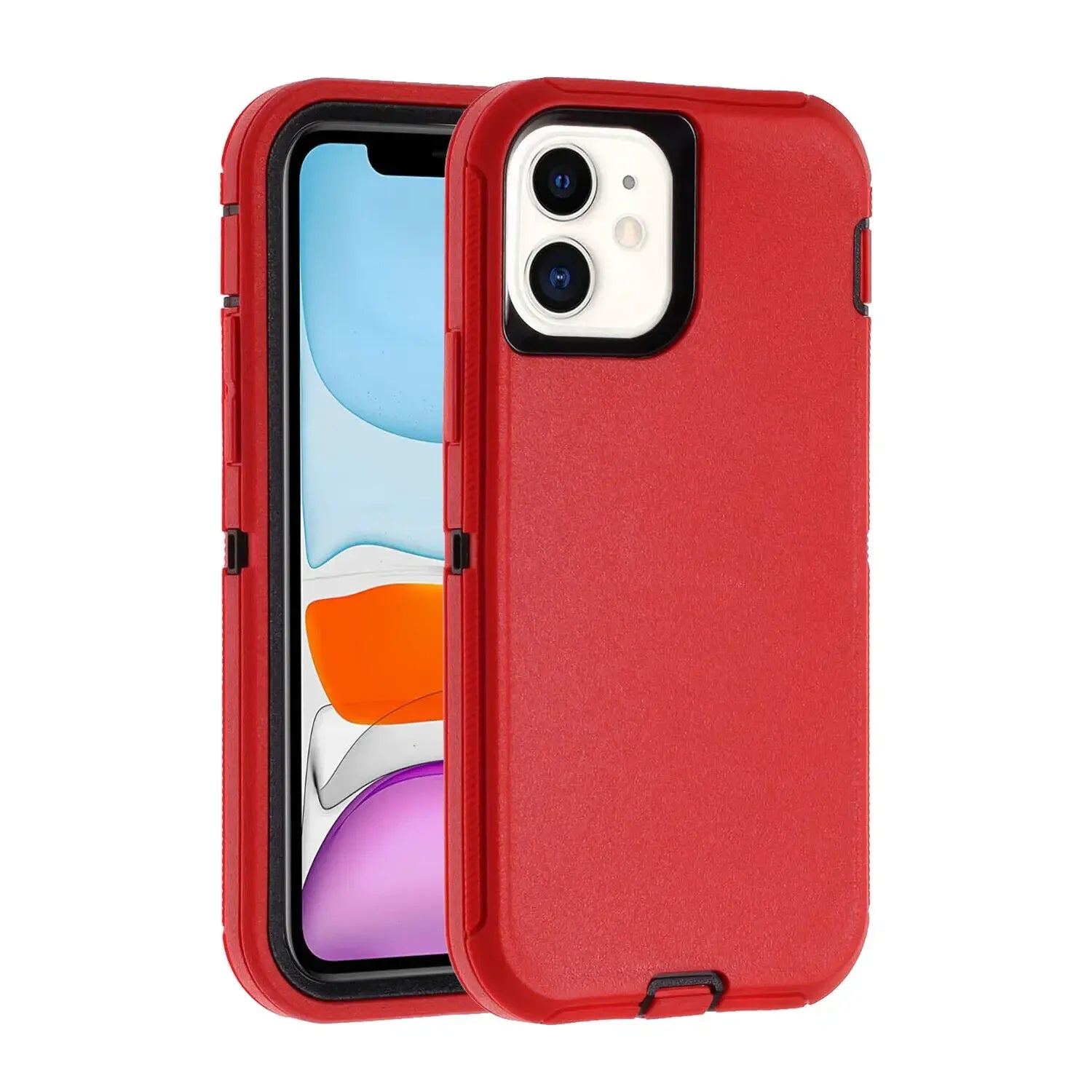 3 in 1 Defend Case For iPhone 16 11 12 13 14 Pro Max 15 Plus 7 8 SE 2022 Xs XR Original Heavy Duty Shockproof Hybrid Cover Cases