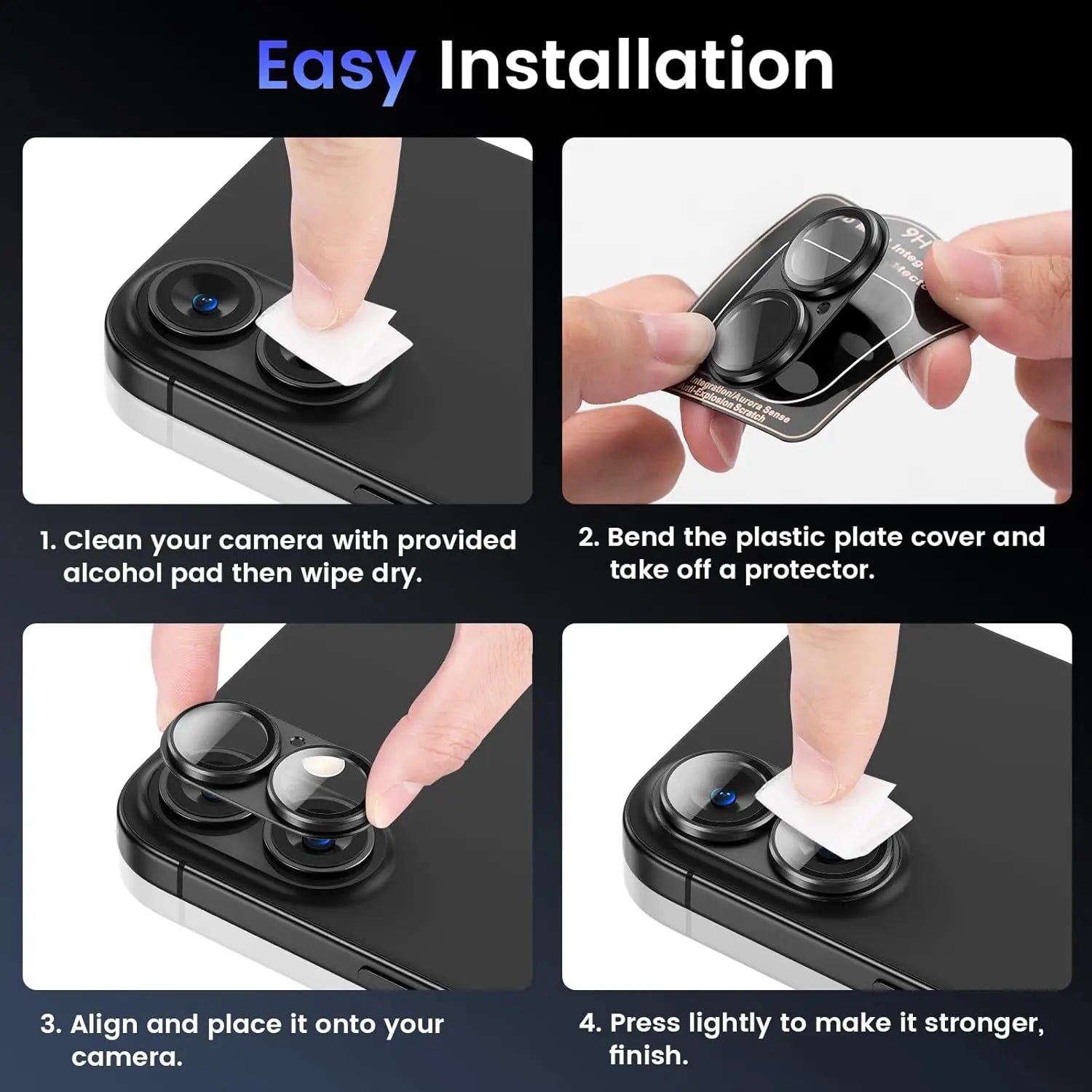 Metal Tempered Glass Cover Camera Screen Protector Case For iPhone 16 E Pro Max 15 Plus 14 13 Mini Protection Phone Accessories