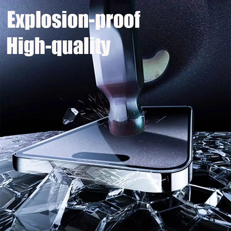 5PCS Full Cover Tempered Glass For iPhone 11 12 13 14 15 16 Pro Max Screen Protector For iPhone X XR Xs Max Protective Film