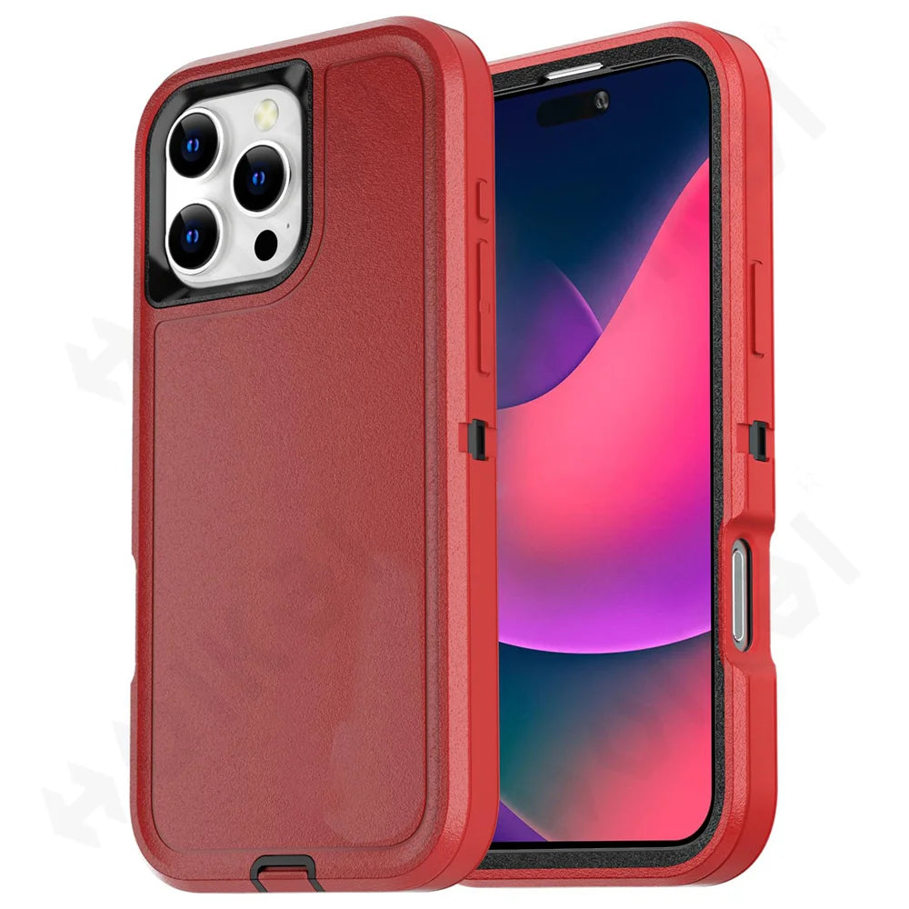 Case For iPhone 16 15 14 13 12 11 Pro Max XS XR 8 7 6 Plus Heavy Duty Shockproof Anti-Scratch Rugged Protective with Full Cover