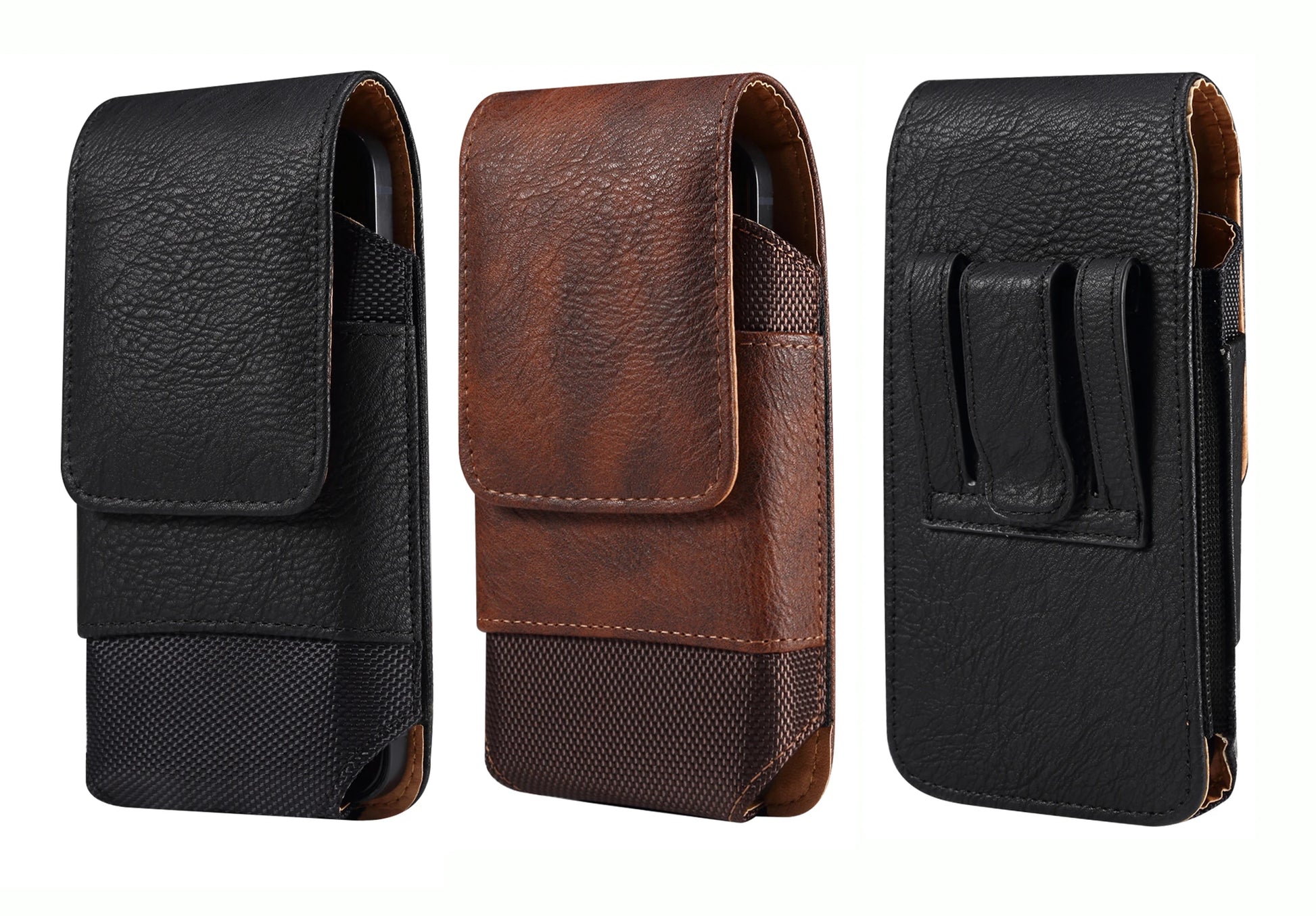 5.2-7.0 inch Leather Mobile Phone Bag For iPhone/Samsung/Xiaomi/Sony/LG Smartphone Waist Bag Casual Belt Pouch Holster Case