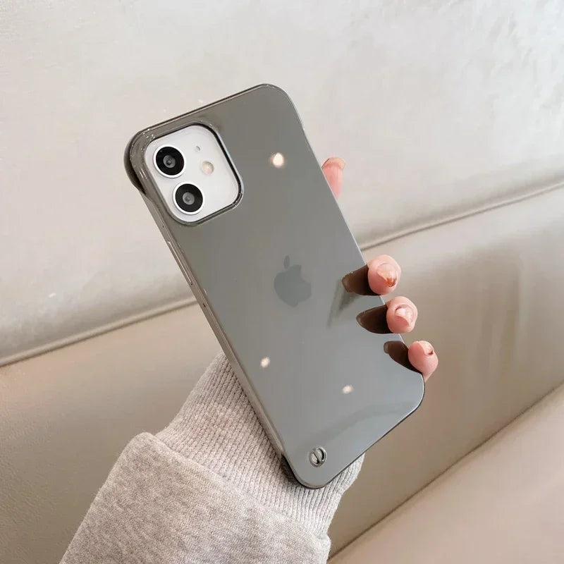 Slim Frameless Clear Phone Case For iPhone 16 15 14 13 12 Mini 11 Pro XS Max XR X 8 7 Plus SE 2022 Transparent Plastic Cover