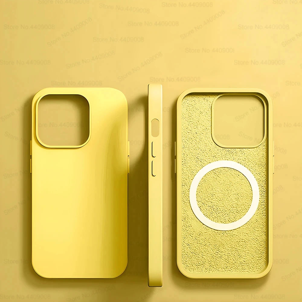 For Magsafe Liquid Silicone Magnetic Case For iPhone 16 15 13 12 11 14 Pro Max 16 Plus Wireless Charging Shockproof Accessories