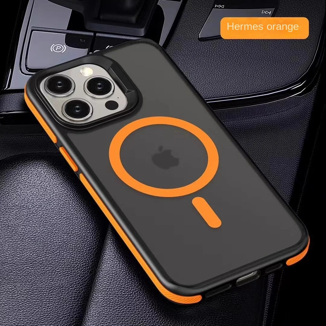 Magnetic Luxury Matte Translucent Armor Shockproof Case For iPhone 16 15 14 13 12 11 Pro Max Plus Magsafe Wireless Charge Cover