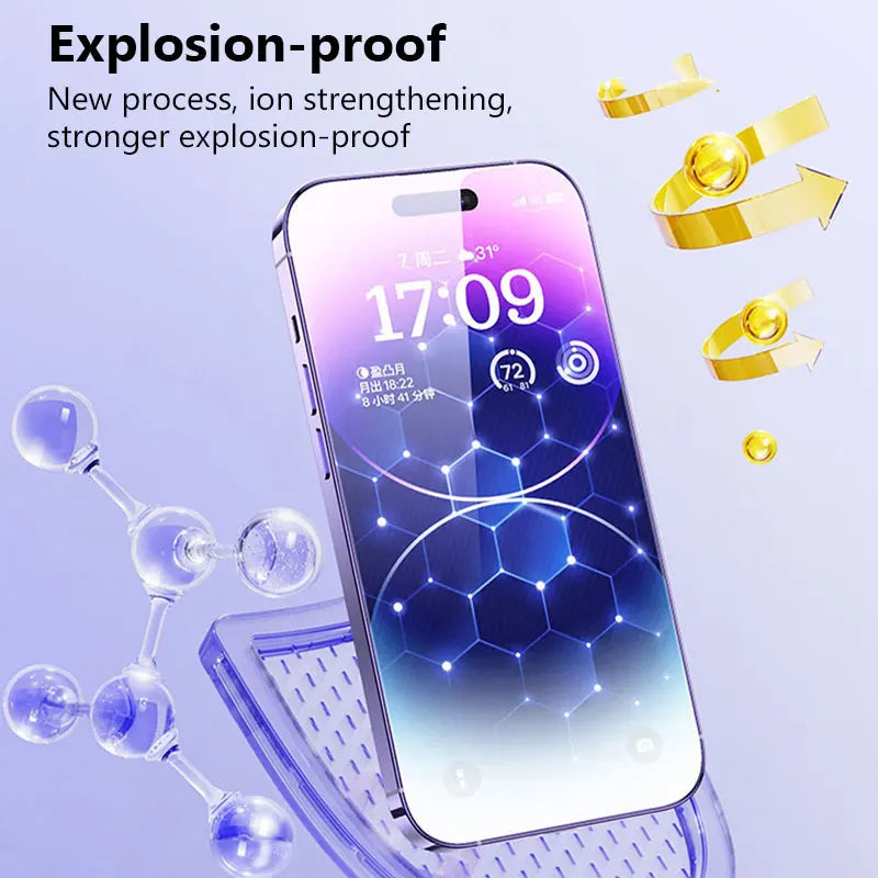 5PCS Full Tempered Glass for iPhone 15 16 11 12 13 14 Pro Max 13 Mini Screen Protector for iPhone Xr X Xs 7 8 Plus SE 2020 2022
