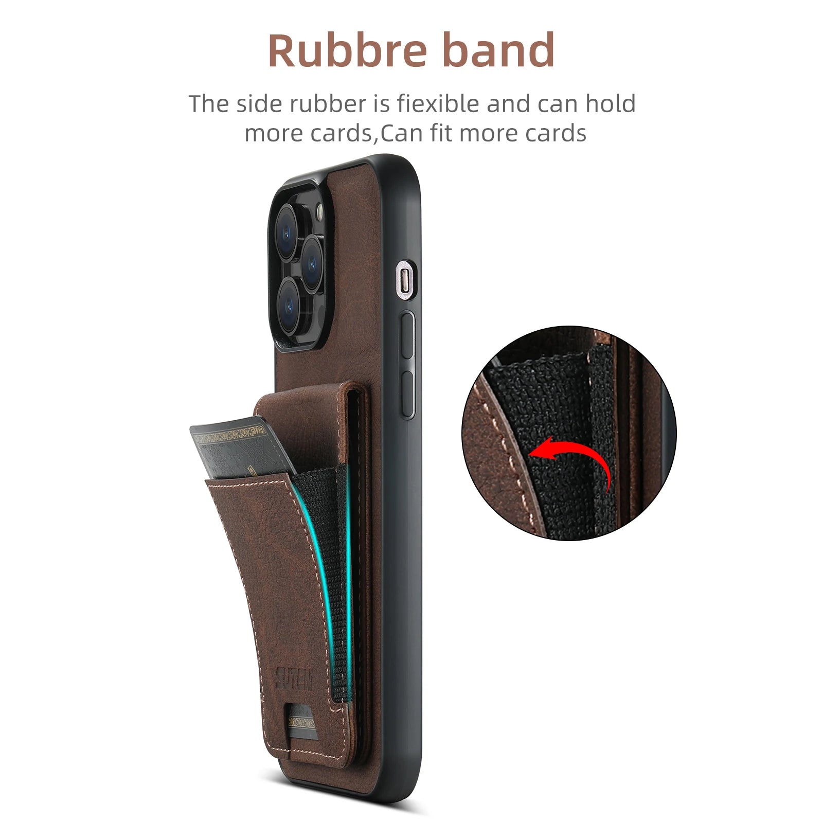 Luxury Leather Magnet Card Holder Phone Case Flip Wallet Kickstand Cover For iPhone 16 15 14 13 12 11 Pro Plus Max