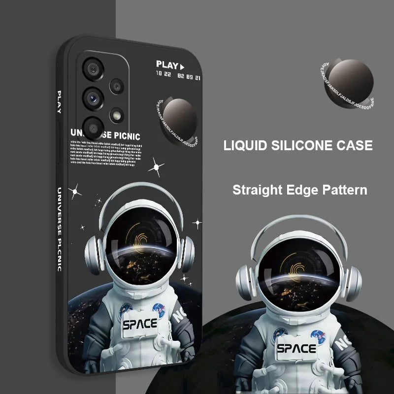 Astronaut Angel Case For Samsung A56 A36 A26 A16 A06 A54 A34 A24 A14 A73 A53 A33 A23 A13 A72 A32 A22 A04S A15 A25 A35 A55 4G 5G