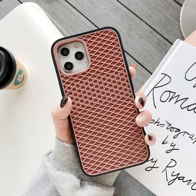 Case For iPhone 16 15 14 13 12 11 Pro Max XR XS X Waffle Shoe Sole Phone Case for iPhone 6 7 8Plus Silicone Back-Vans-case Cover