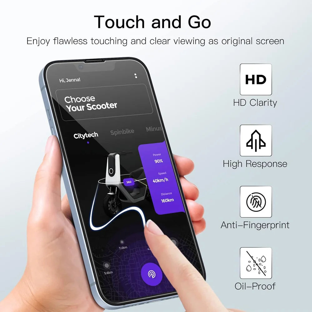 1~3PCS HD Tempered Glass For iPhone 17 16e 16 15 14 13 Pro Max Screen Protector For iPhone 11 12 Pro Phone Glass iPhone 16 Pro