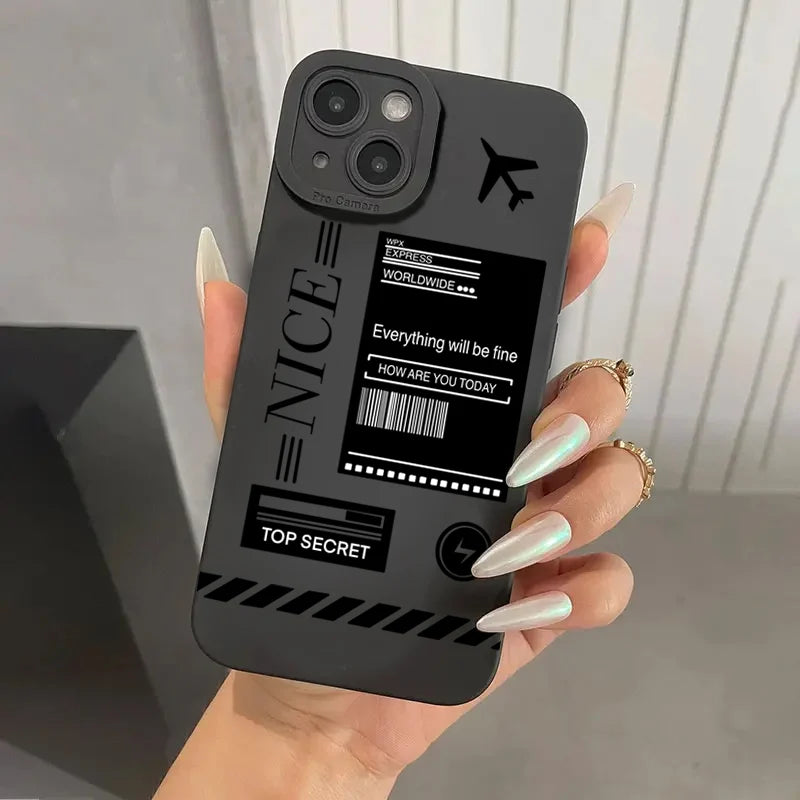 Travel-nspired Airplane Route Desian Phone Case For iPhone 15 14 13 12 11 16 Pro Max Mini 16E 7 8 Plus X XR XS SE2 Soft Cover
