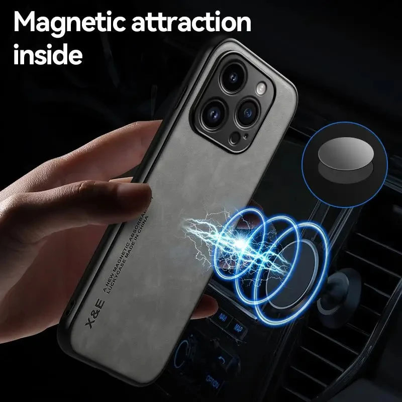 Luxury Leather Case For iPhone 16 15 14 11 13 12 Pro Max Mini XR 16e 15 14 16 Plus Shockproof Cover For iPhone XS Max X Funda