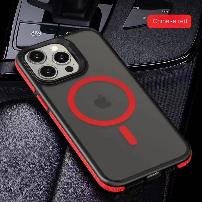 Magnetic Luxury Matte Translucent Armor Shockproof Case For iPhone 16 15 14 13 12 11 Pro Max Plus Magsafe Wireless Charge Cover