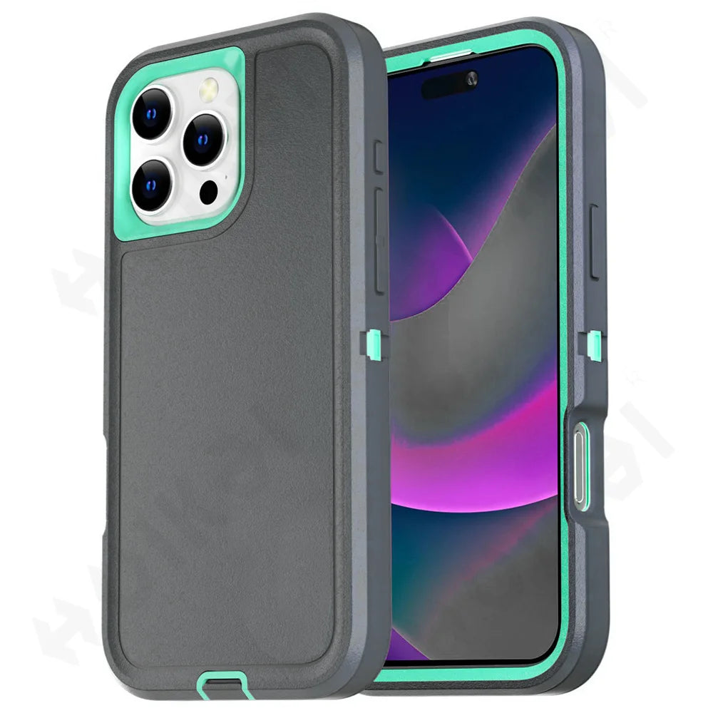 Case For iPhone 16 15 14 13 12 11 Pro Max XS XR 8 7 6 Plus Heavy Duty Shockproof Anti-Scratch Rugged Protective with Full Cover
