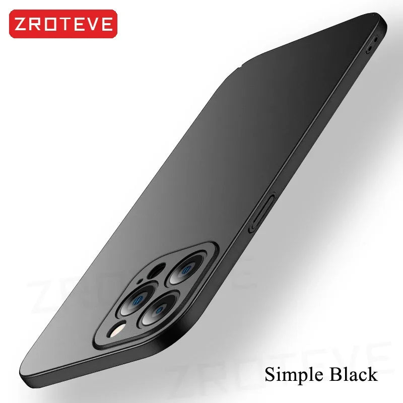For iPhone16 Pro Max Case  Luxury Slim Matte Hard PC Cover For iPhone 16 15 14 11 12 13 Mini iPhone15 Plus SE Phone Cases