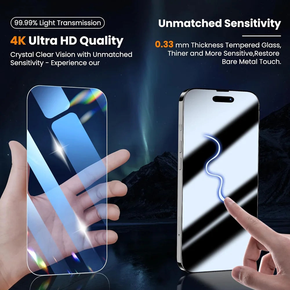 HD Phone Film For iPhone 16 15 14 Pro Max Screen Protector Glass iPhone 13 Mini 12 11 Pro Glass iPhone16 Plus Camera Lens Film