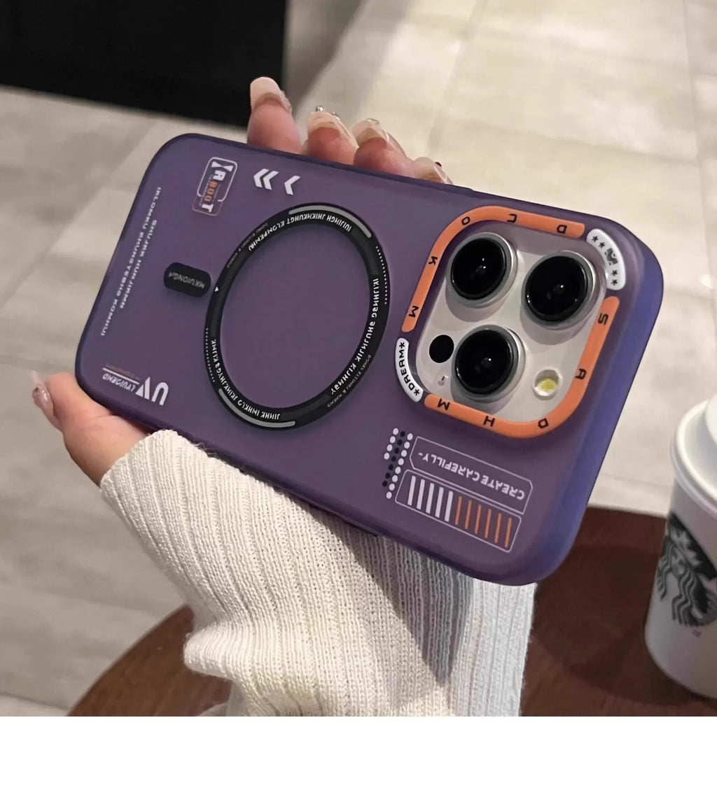 Matte Magnetic Phone Case For iPhone  16 15 13 12 14 Pro Max Magsafe Wireless Charge Frosted Back Metal Lens Frame Buttons Cover