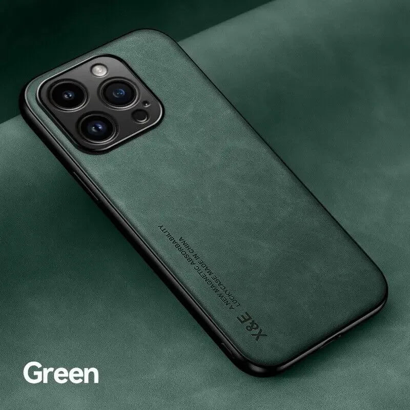 Luxury Leather Case For iPhone 16 15 14 11 13 12 Pro Max Mini XR 16e 15 14 16 Plus Shockproof Cover For iPhone XS Max X Funda