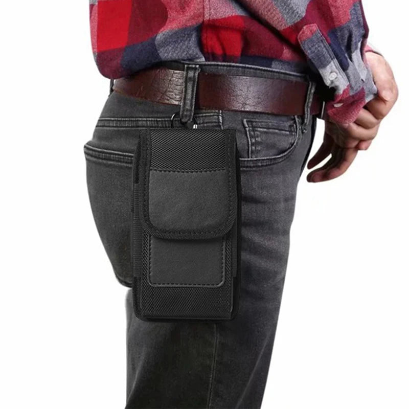 Mobile Phone Bag Belt Clip Waist Phone Pouch for 3.5-6.3 Inch Oxford Cover Bags for iphone 12 11 pro SE 2020 8 7 6 plus Samsung