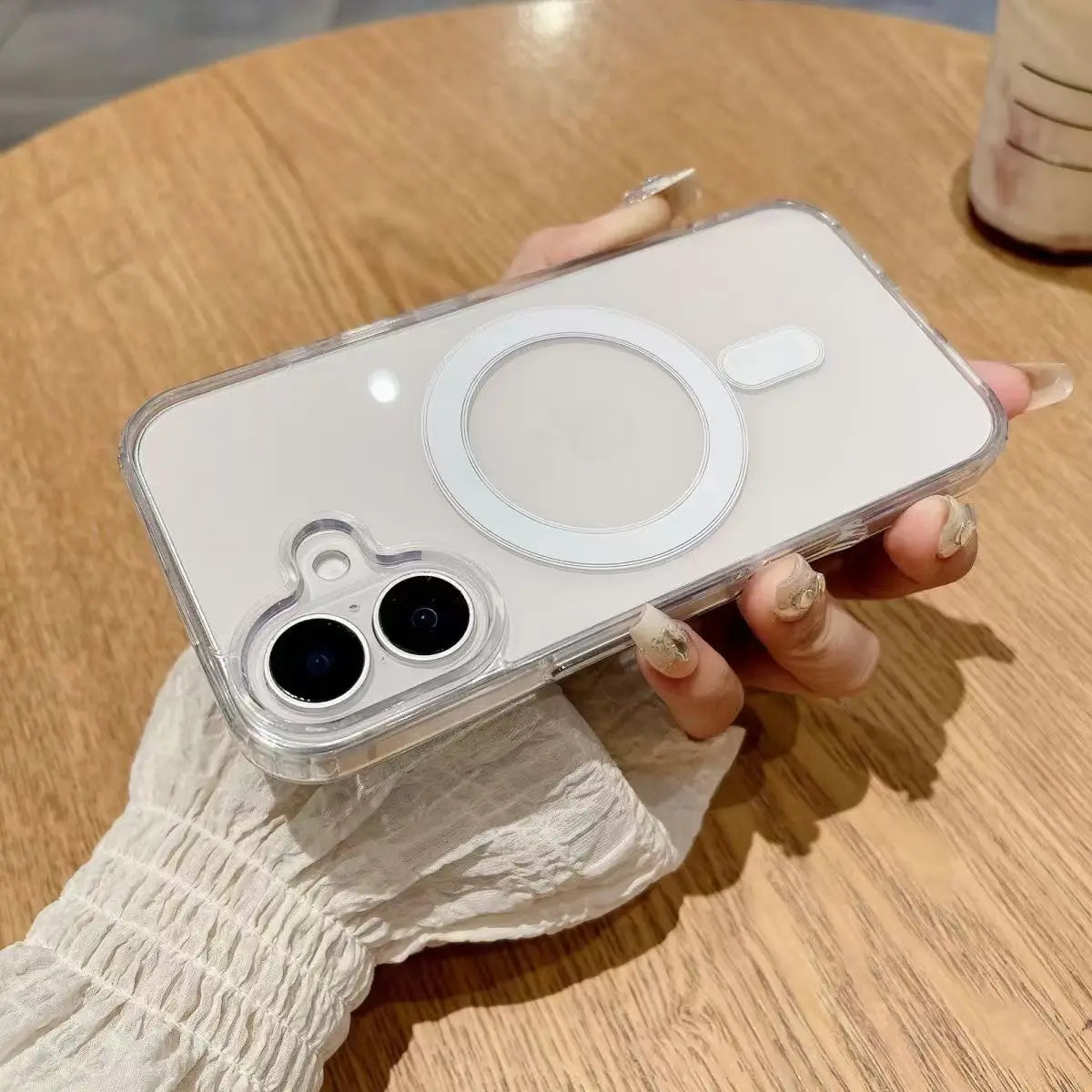 Magsafe Magnetic  Shockproof Clear Case for iphone 16 Plus 16 Pro Max Wireless Charge Cover Cases