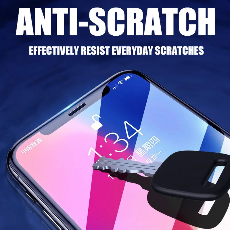 4PCS Full Tempered Glass for iPhone 13 15 16 14 11 12 Pro Max 13 Mini Screen Protector on for iPhone Xr X Xs 7 8 Plus SE 2020