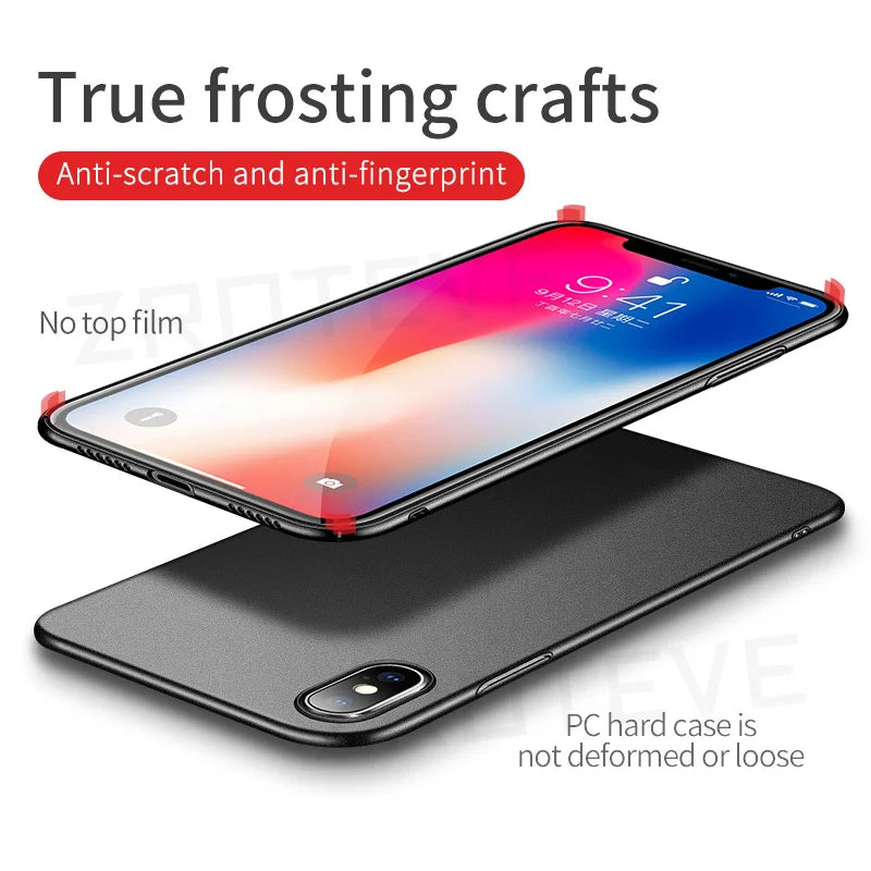 For iPhoneX Case  Luxury Ultra Thin Frosted Hard PC Cover For Apple iphone XR X S XS Max iPhonex 10 iPhone10 Phone Cases