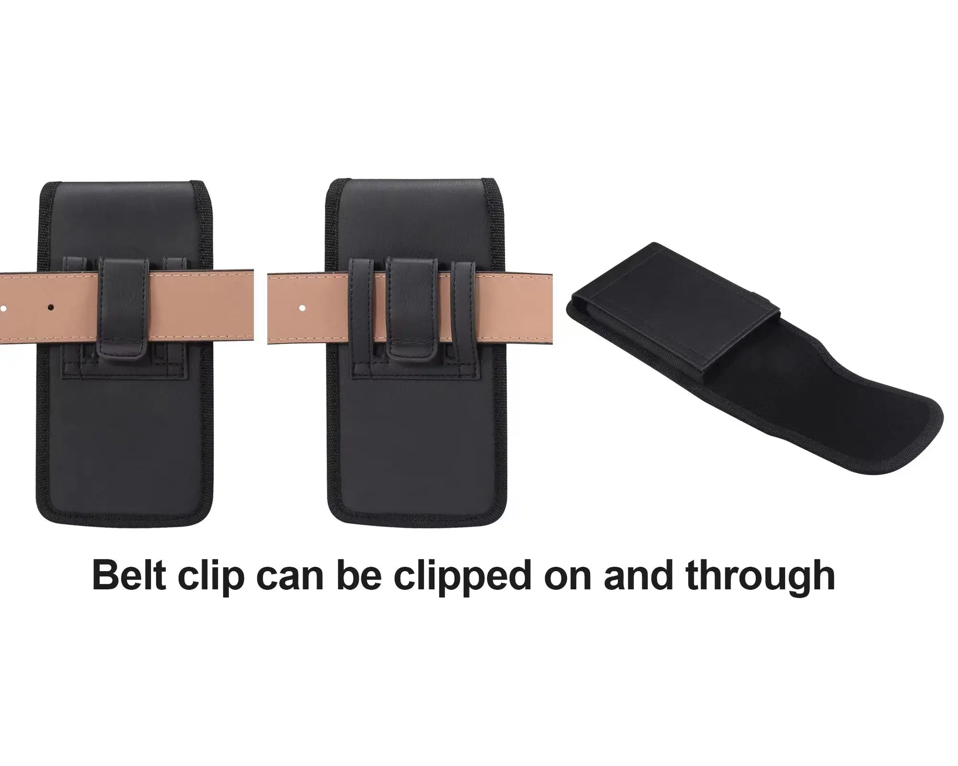 PU Leather Phone Case Phone Pouch for iPhone Samsung Huawei Xiaomi Vertical Flip Waist Bags Belt Clip Cover Phone Bag